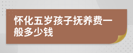 怀化五岁孩子抚养费一般多少钱