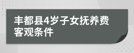 丰都县4岁子女抚养费客观条件