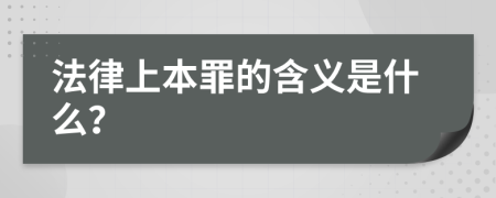 法律上本罪的含义是什么？