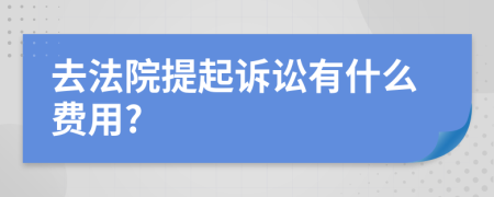 去法院提起诉讼有什么费用?