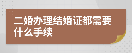 二婚办理结婚证都需要什么手续