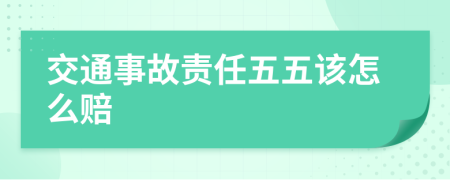 交通事故责任五五该怎么赔