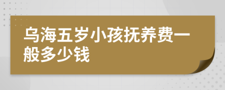 乌海五岁小孩抚养费一般多少钱