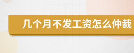 几个月不发工资怎么仲裁