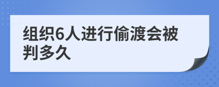 组织6人进行偷渡会被判多久