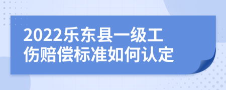 2022乐东县一级工伤赔偿标准如何认定