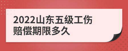 2022山东五级工伤赔偿期限多久