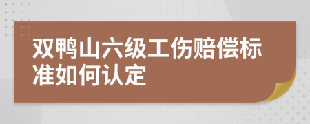 双鸭山六级工伤赔偿标准如何认定