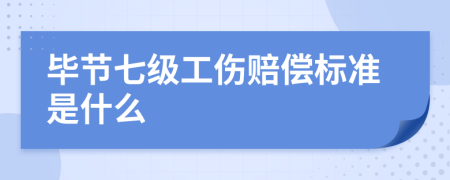 毕节七级工伤赔偿标准是什么