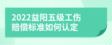 2022益阳五级工伤赔偿标准如何认定