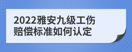 2022雅安九级工伤赔偿标准如何认定