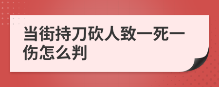 当街持刀砍人致一死一伤怎么判