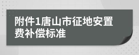 附件1唐山市征地安置费补偿标准