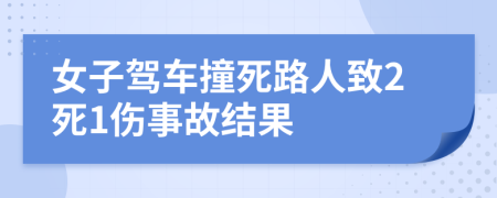 女子驾车撞死路人致2死1伤事故结果