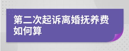 第二次起诉离婚抚养费如何算