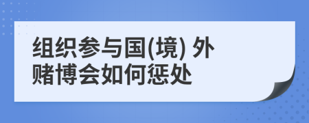 组织参与国(境) 外赌博会如何惩处