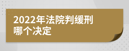 2022年法院判缓刑哪个决定