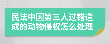 民法中因第三人过错造成的动物侵权怎么处理