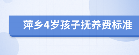 萍乡4岁孩子抚养费标准