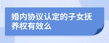 婚内协议认定的子女抚养权有效么