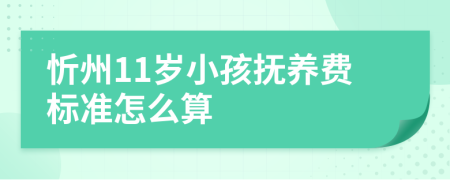 忻州11岁小孩抚养费标准怎么算