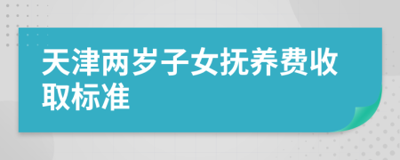 天津两岁子女抚养费收取标准