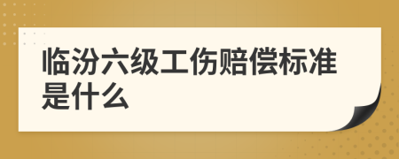 临汾六级工伤赔偿标准是什么