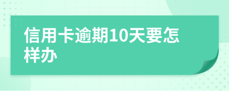 信用卡逾期10天要怎样办