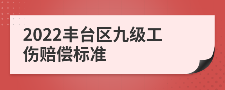 2022丰台区九级工伤赔偿标准