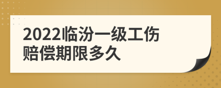 2022临汾一级工伤赔偿期限多久