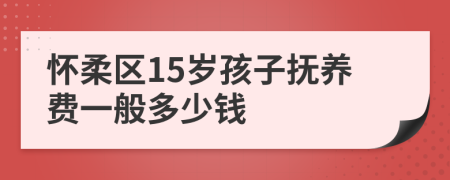 怀柔区15岁孩子抚养费一般多少钱