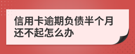 信用卡逾期负债半个月还不起怎么办