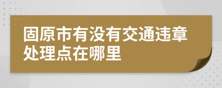 固原市有没有交通违章处理点在哪里