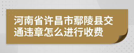 河南省许昌市鄢陵县交通违章怎么进行收费