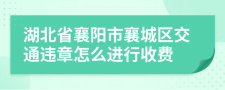 湖北省襄阳市襄城区交通违章怎么进行收费