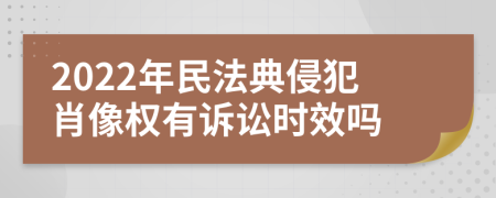 2022年民法典侵犯肖像权有诉讼时效吗