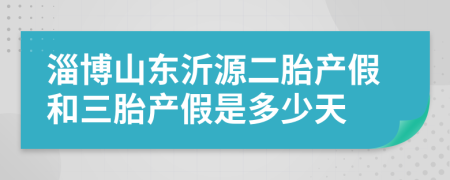 淄博山东沂源二胎产假和三胎产假是多少天