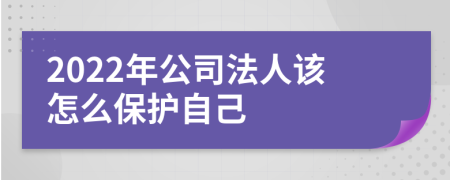 2022年公司法人该怎么保护自己