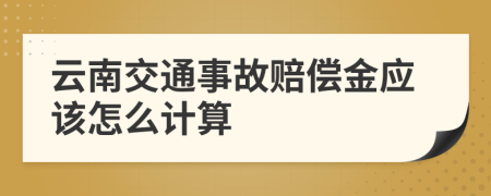 云南交通事故赔偿金应该怎么计算