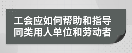 工会应如何帮助和指导同类用人单位和劳动者