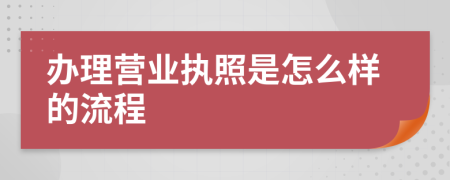 办理营业执照是怎么样的流程