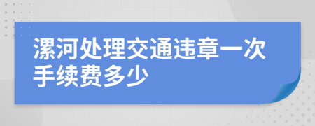 漯河处理交通违章一次手续费多少