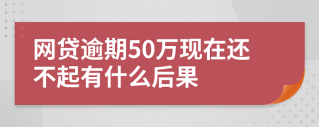 网贷逾期50万现在还不起有什么后果