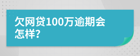 欠网贷100万逾期会怎样？