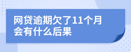 网贷逾期欠了11个月会有什么后果