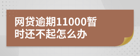 网贷逾期11000暂时还不起怎么办