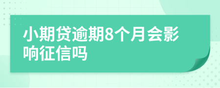 小期贷逾期8个月会影响征信吗