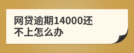 网贷逾期14000还不上怎么办