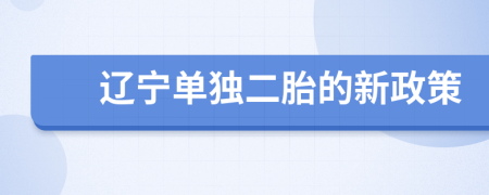 辽宁单独二胎的新政策