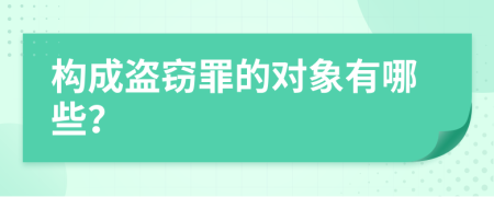 构成盗窃罪的对象有哪些？